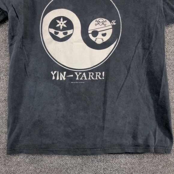 Pirate Vs. Ninja Men's Yin-Yarr! T-Shirt Black Large Embrace The Tao - Picture 6 of 14